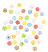 Kuliky z buniiny s drkou - mix barev 15 mm (50 ks) - neuveden