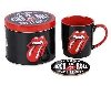 Drkov set Rolling Stones (hrnek + podtcek) v plechovce - neuveden