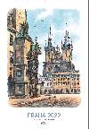 Nstnn kalend 2022 Praha akvarel mini - Karel Stola