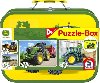 Schmidt Puzzle v plechovm kufku - John Deere II 4v1 - neuveden
