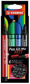 STABILO Pen 68 MAX Arty - 4 ks sada - neuveden