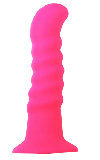 Silikonov dildo s psavkou Hot Pink 18 cm - 