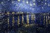 Diamantov malovn - Hvzdn noc na behu Rhony, Van Gogh 40x50 cm (bez rmu) - neuveden