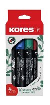 Kores Permanentn popisova Eco K-Marker - 4 barvy (ern, erven, modr, zelen) - neuveden