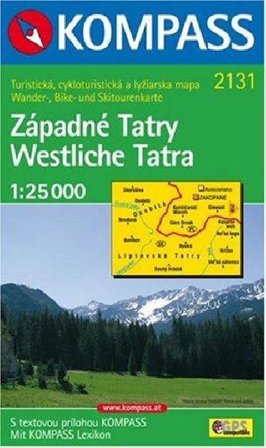 Zpadn Tatry mapa Kompass 1:25 000 slo 2131 - Kompass