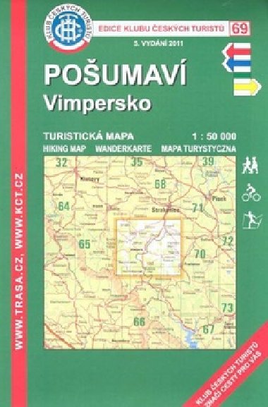 Poumav Vimpersko 1:50 000 - mapa KT slo 69 - Klub eskch Turist