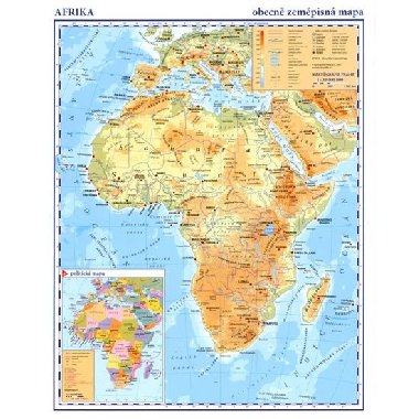 AFRIKA OBECN ZEMPISN MAPA - 