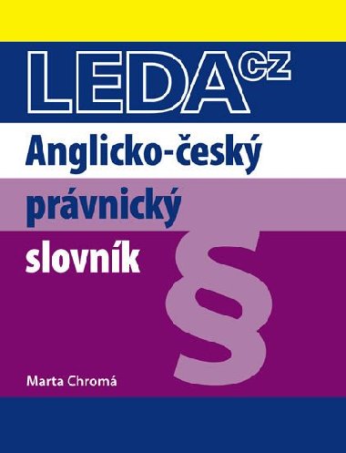Anglicko-esk prvnick slovnk - Marta Chrom
