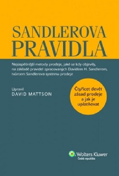 SANDLEROVA PRAVIDLA - David H. Sandler