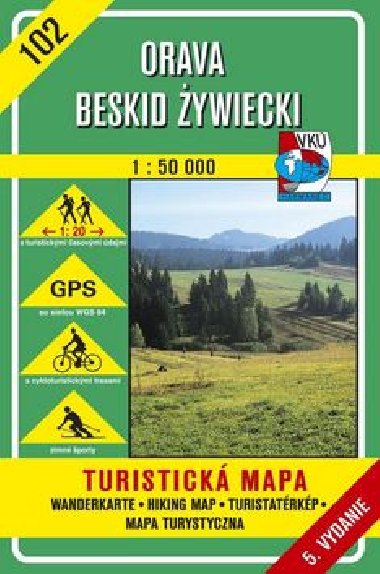 Orava - Beskid ywiecki - mapa VK 1:50 000 slo 102 - Vojensk kartografick stav