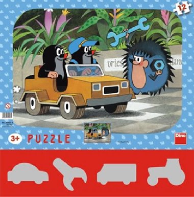 Krtek a autko - Puzzle 12 tvary - Zdenk Miler