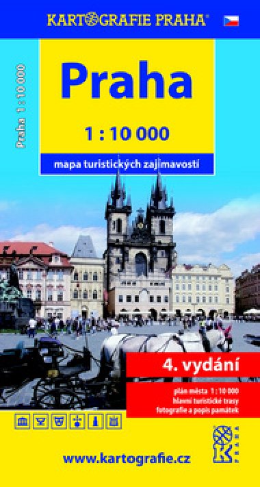 Praha mapa turistickch zajmavost 1:10 000 - Kartografie