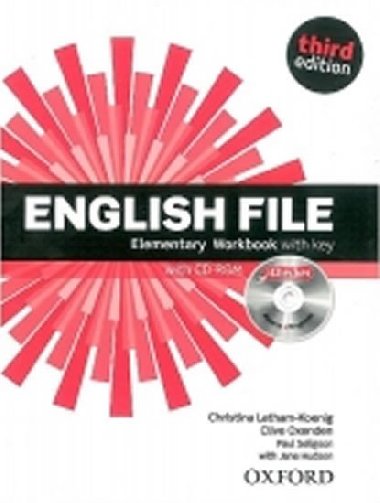 ENGLISH FILE ELEMENTARY WORKBOOK WITH KEY + ICHECKER CD-ROM - Christina Latham-Koenig; Clive Oxenden; Paul Selingson