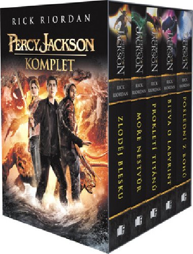 Percy Jackson komplet (Zlodj blesku, Moe nestvr, Proklet Titn, Bitva o labyrint, Posledn z boh) - Rick Riordan