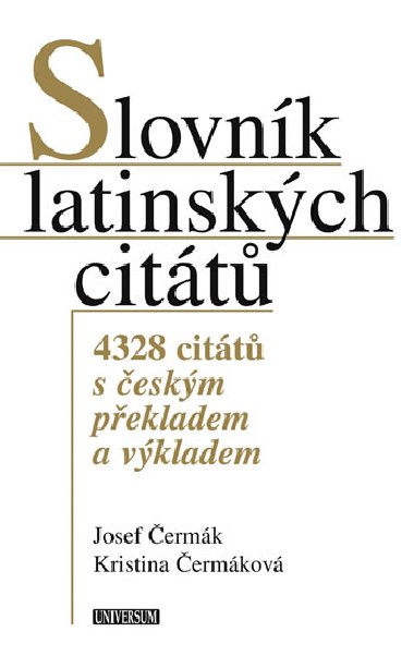 SLOVNK LATINSKCH CITT - Josef ermk; Kristina ermkov
