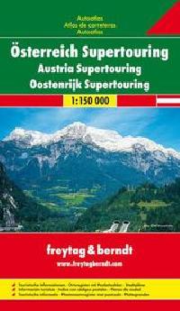 Rakousko Supertouring autoatlas 1:150 000 - Freytag a Berndt