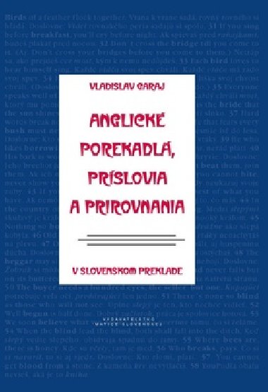 ANGLICK POREKADL, PRSLOVIA A PRIROVNANIA V SLOVENSKOM PREKLADE - Vladislav Garaj