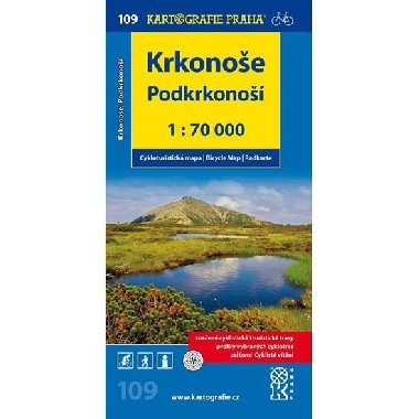 Krkonoe Podkrkono - cyklomapa 1:70 000 Kartografie slo 109 - Kartografie Praha
