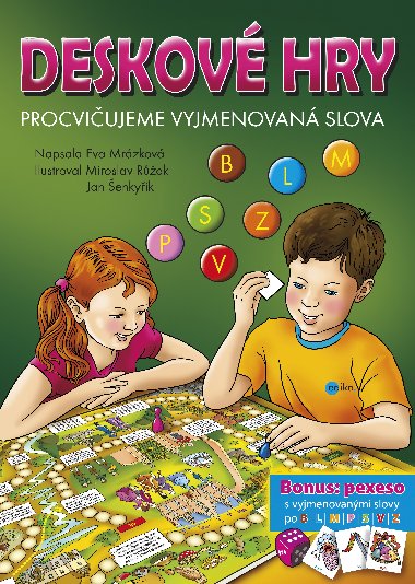 Deskov hry - Procviujeme vyjmenovan slova - B, L, M, P, S, V, Z - Eva Mrzkov
