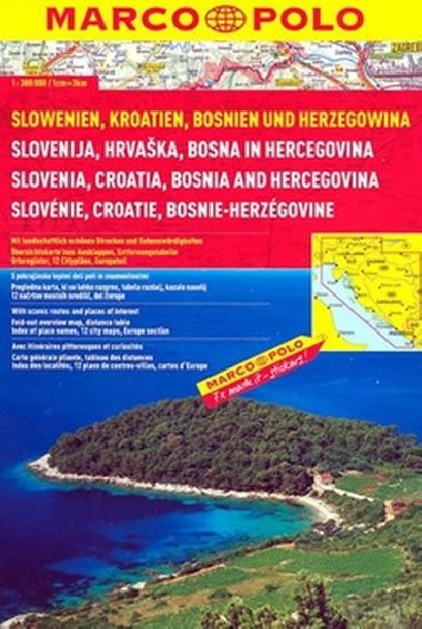 Slovinsko Chorvatsko Bosna a Hercegovina - atlas 1:300 000 (Marco Polo) - Marco Polo