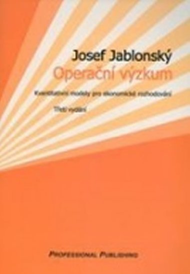 Operan vzkum, 3. vydn - Jablonsk Josef