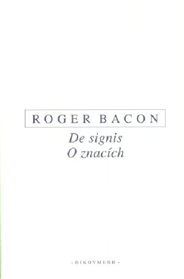 O znacch / De signis - Roger Bacon