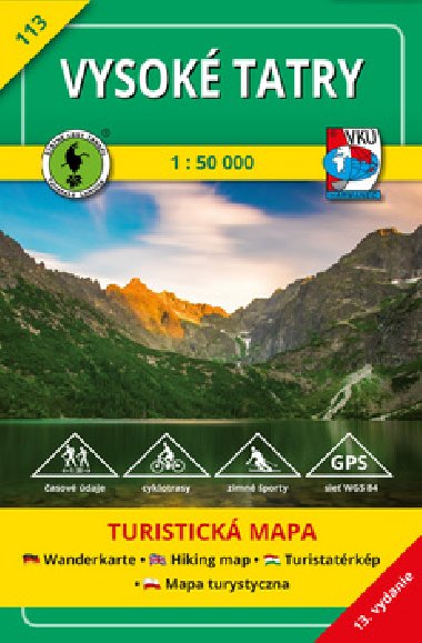 Vysok Tatry - mapa VK 1:50 000 slo 113 (13. vydn 2017) - Vojensk Kartografick stav