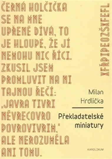 Pekladatelsk miniatury - Milan Hrdlika