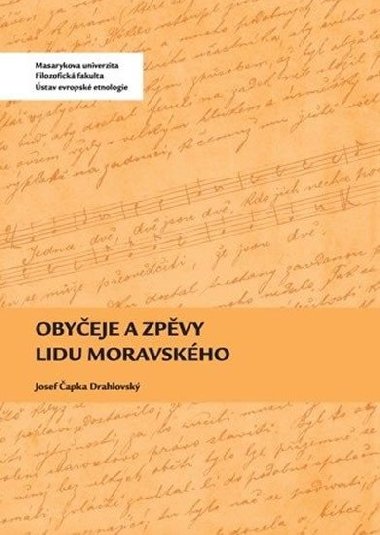 Obyeje a zpvy lidu moravskho - Josef apka Drahlovsk,Miroslav Vlka