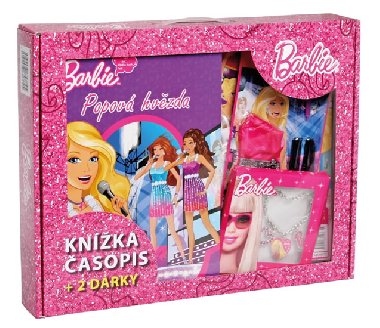 Barbie Popov hvzda - Kufk (knika, asopis + 2 drky) - neuveden