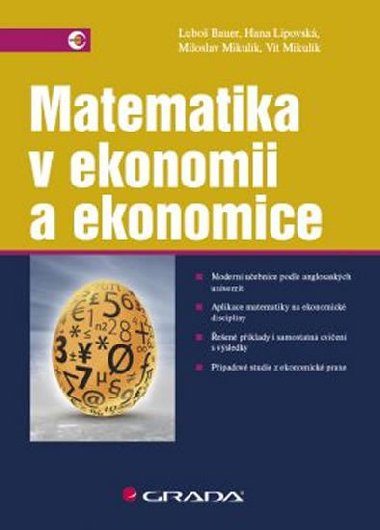 Matematika v ekonomii a ekonomice - Lubo Bauer; Hana Lipovsk; Miloslav Mikulk