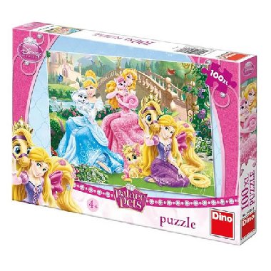 Princezny s mazlky v parku - puzzle 100 XL dlk - Walt Disney