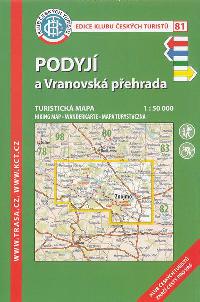Podyj a Vranovsk pehrada - turistick mapa KT slo 81 - Klub eskch Turist