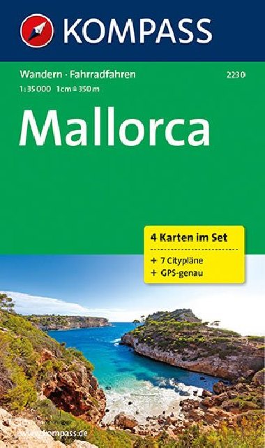 Mallorca set 4 map mapa Kompass slo 2230 1:35 000 - Kompass