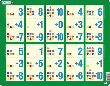 Puzzle MAXI - Sčítání do 10 I. /10 dílků - Larsen