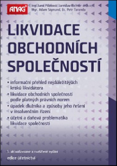 LIKVIDACE OBCHODNCH SPOLENOST - Jana Piltov; J. Richter; Adam Sigmund