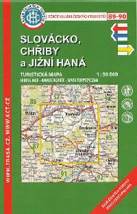 Slovcko - Chiby a jin Han 1:50 000 - mapa KT slo 89-90 - Klub eskch Turist