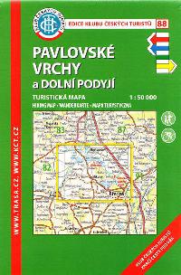 Pavlovsk vrchy a Doln Podyj 1:50 000 - mapa KT slo 88 - Klub eskch Turist
