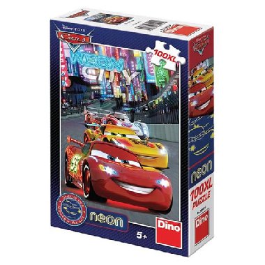 Auta - Neon puzzle 100 XL dlk - Walt Disney