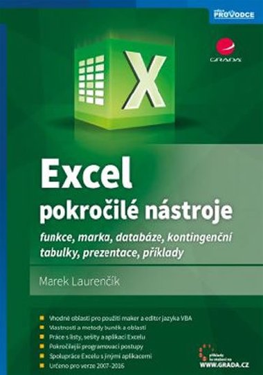 Excel pokroil nstroje - funkce, makra, databze, kontingenn tabulky, prezentace, pklady - Marek Laurenk