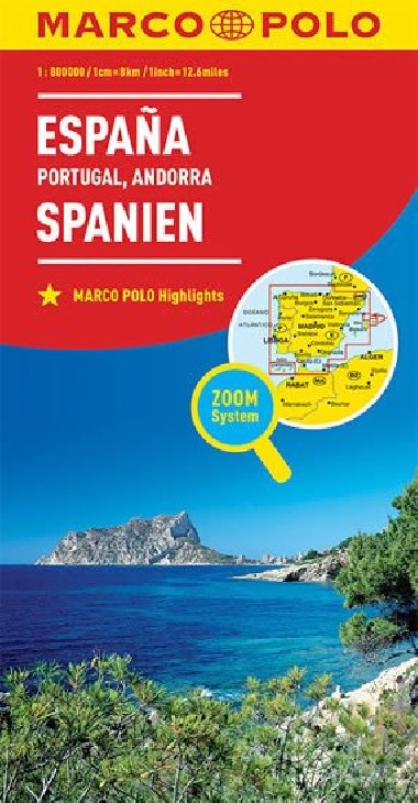 panlsko, Portugalsko mapa 1:800 000 (ZoomSystem) - Marco Polo