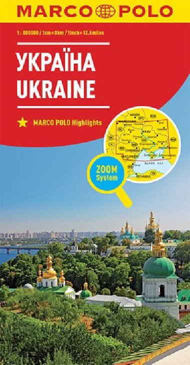 Ukrajina mapa 1:800 000 (ZoomSystem) - Marco Polo