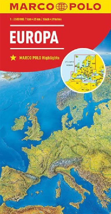 Evropa mapa 1:2 500 000 (ZoomSystem) - Marco Polo