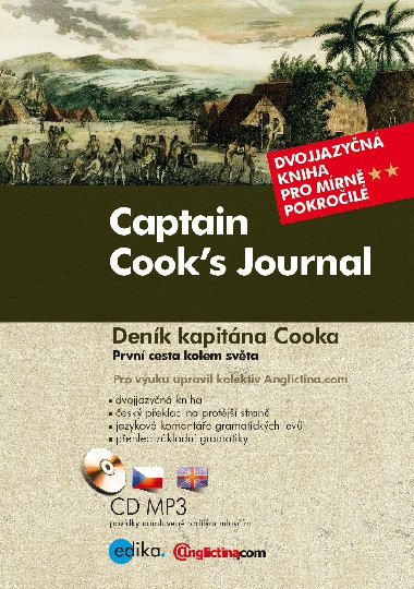 Captain Cook's Journal Denk kapitna Cooka - Dvojjazyn kniha pro mrn pokroil + CD mp3 - Edika
