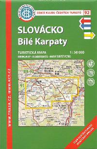 Slovcko - Bl Karpaty - turistick mapa KT 1:50 000 slo 92 - Klub eskch Turist