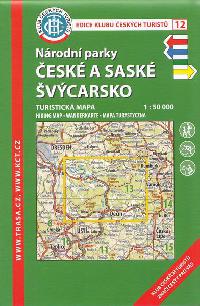 Nrodn parky esk a Sask vcarsko - mapa KT 1:50 000 slo 12 - Klub eskch Turist