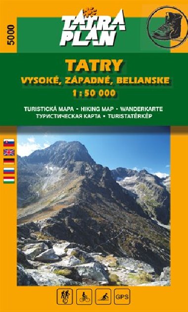 Tatry Vysok, Zpadn, Belianske - mapa 1:50 000 Tatraplan slo 5000 - Tatraplan