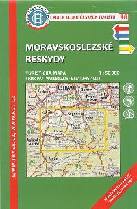 Moravskoslezsk Beskydy - mapa KT 1:50 000 slo 96 - Klub eskch Turist