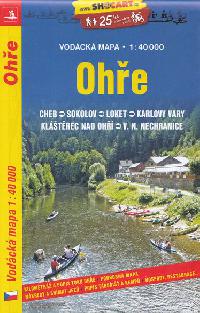 Ohe - vodck mapa 1:40 000 Shocart - sek Cheb - Sokolov - Loket - Karlovy Vary - Klterec nad Oh - Nechranice - Shocart