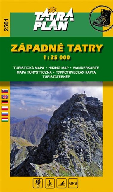 Západné Tatry - mapa Tatraplan 1:25 000 číslo 2501 - Tatraplan